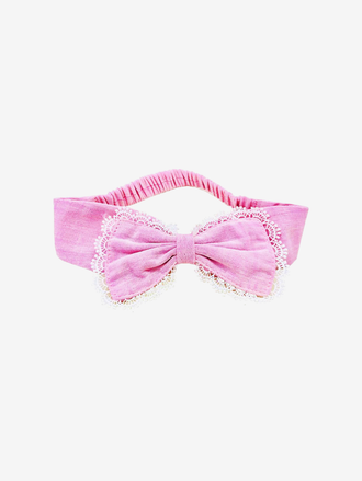 Pink lace head band