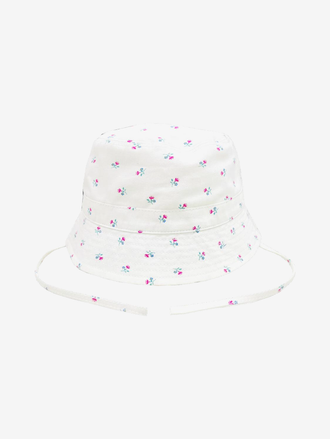 Floral tie up summer hat