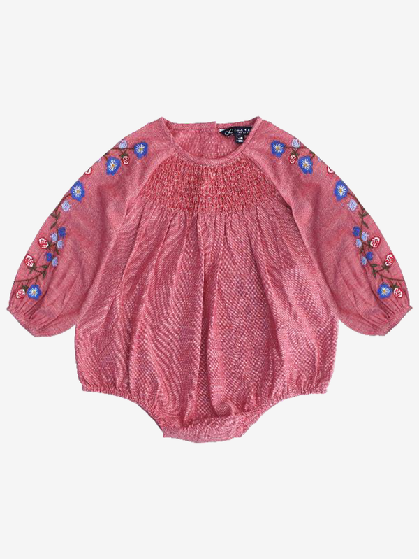 Pixie embroidered romper
