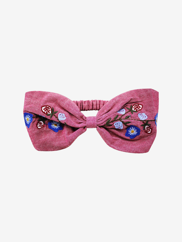 Red Embroidered head band