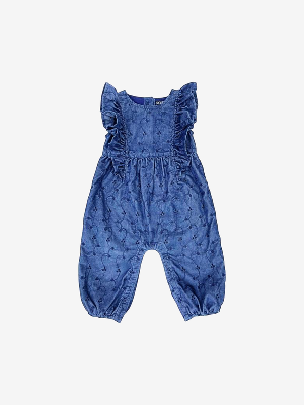 Louise eyelet embroidered romper