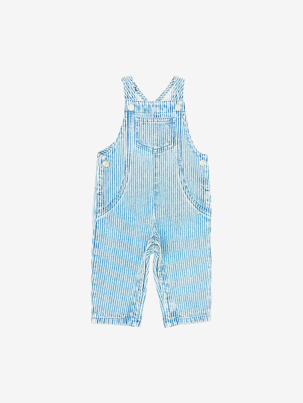 James striped long overalls