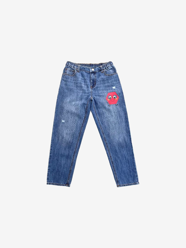 Henry washed effect denim pants