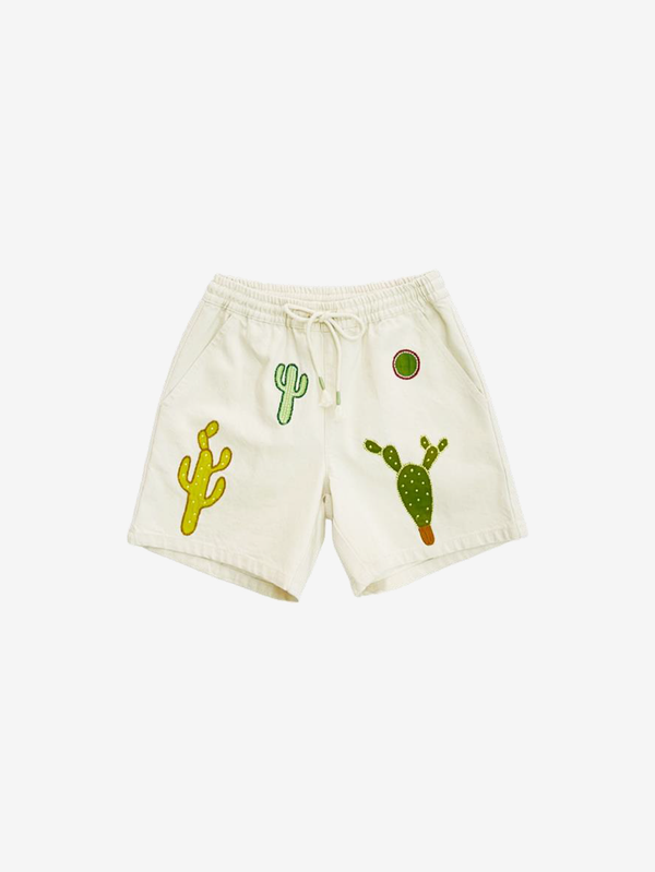 Zahir patch work twill shorts