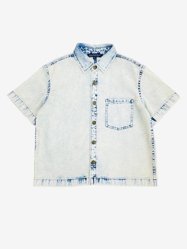 Leo washed denim shirt