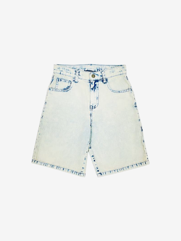 Leo washed denim shorts