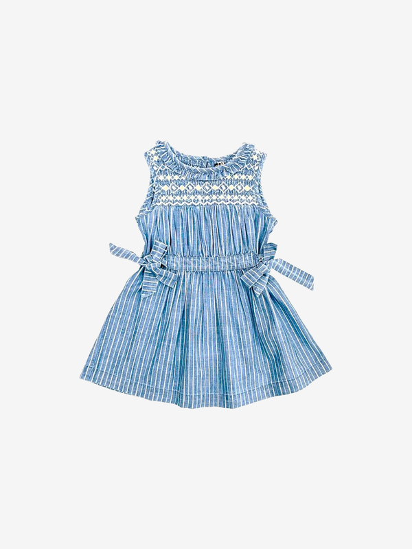 Gemma embroidered smocked dress