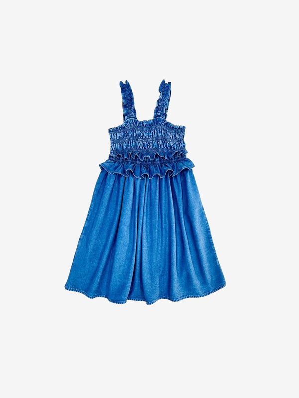 Georgina smocked tencel dress