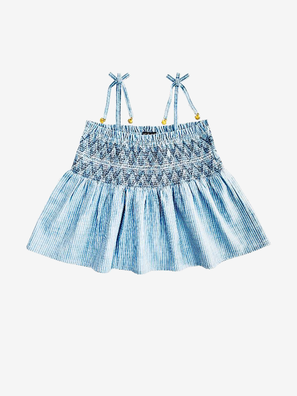 Ocean smocked top