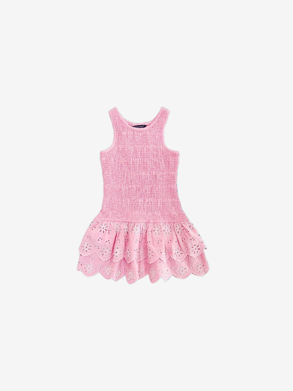 Kate eyelet smocked dress