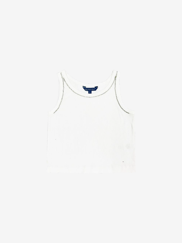 White rib tank top