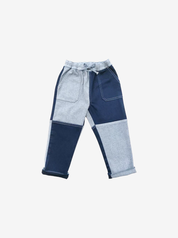 Logan color block denim pants