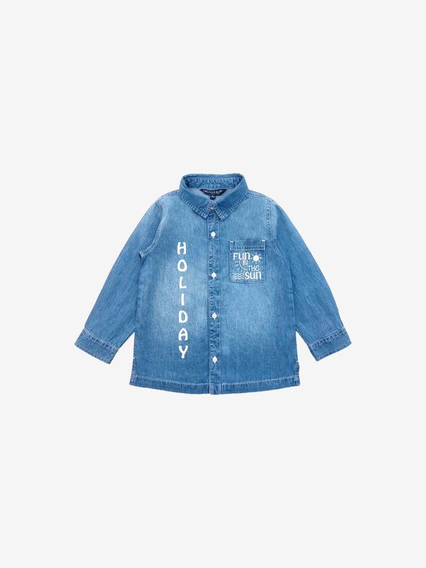 Henry cotton denim shirt