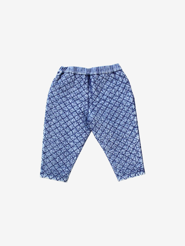 Simone quilted denim jogger pants