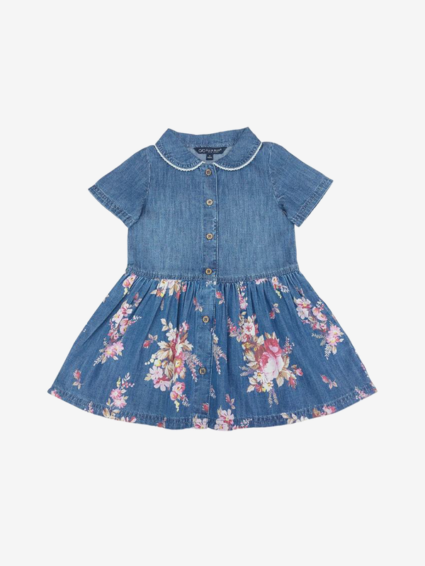 Abbie floral denim dress