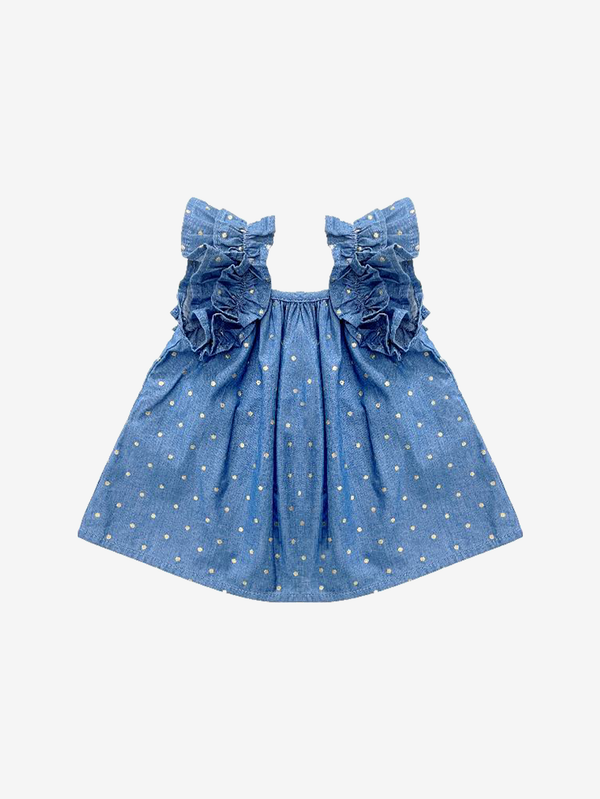 Bitsy polka dot romper set