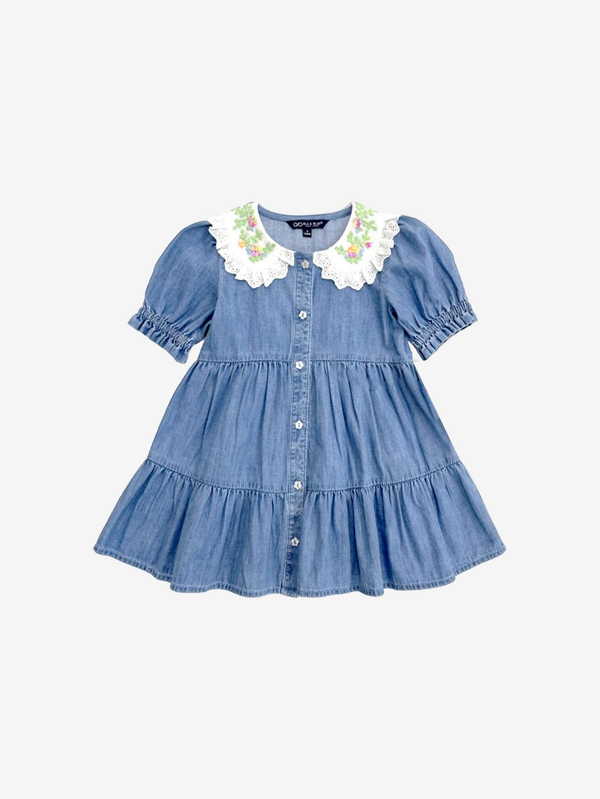Talia peter pan collar denim dress