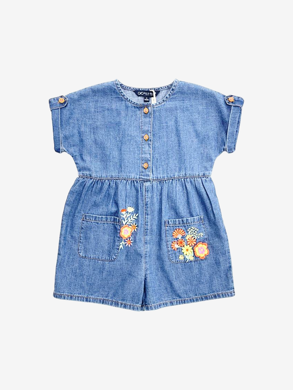 Tina denim romper
