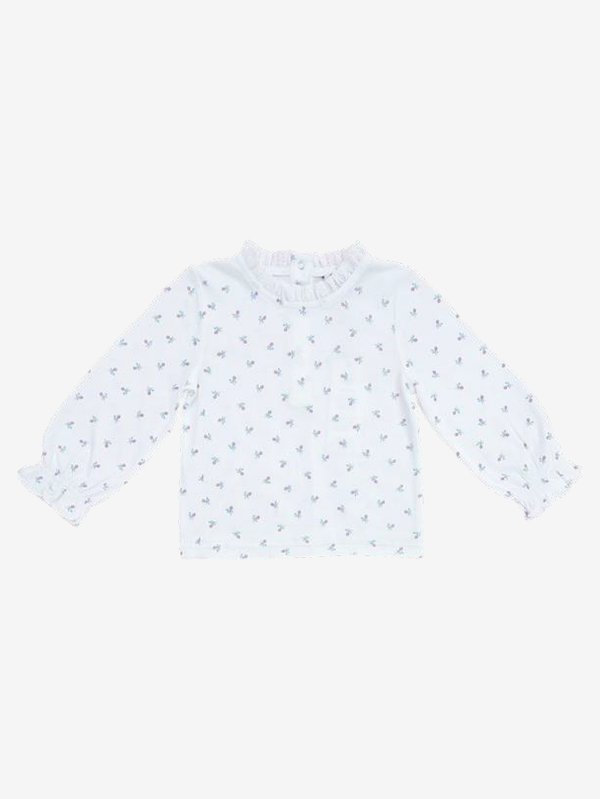 Floral printed ruffle t-shirt