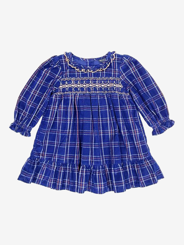 North plaid smocked dress