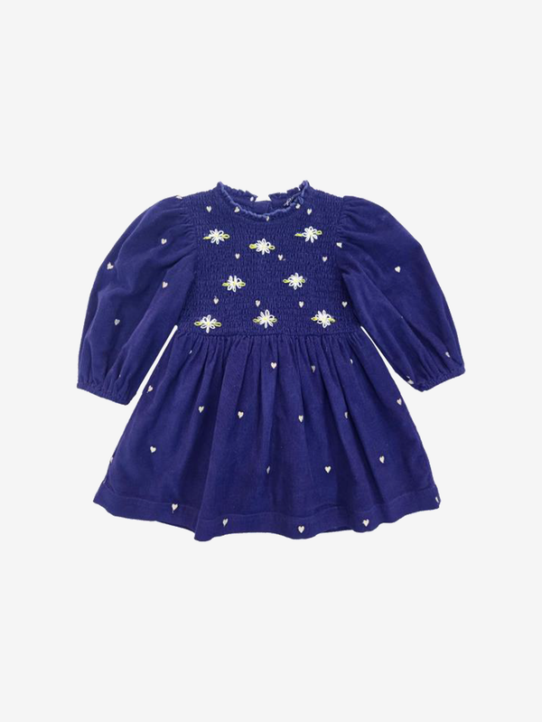 Robin embroidered smocked dress