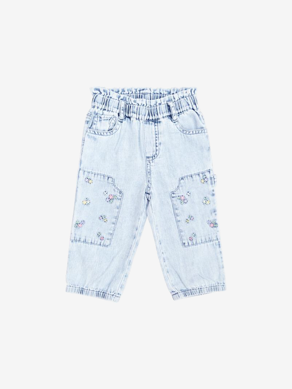 Brianna cotton denim jogger pants