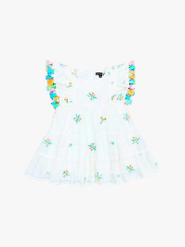 Felicity embroidered tassel dress