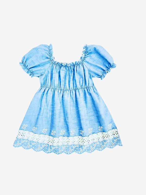 Maye smocked embroidered dress