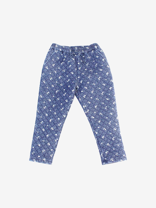 Chelsea quilted print denim joggers